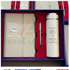 BỘ QUÀ TẶNG CAO CẤP (SỔ TAY BÌA CÒNG+ BÌNH GIỮ NHIỆT+ BÚT)